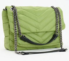 Take this stylish shoulder bag for a spin and show off the quilted design and chain straps. A pocket under the front flap allows for easy access to your essentials. From Think Royln. Quilted Shoulder Bag For Everyday Use In Spring, Spring Travel Quilted Shoulder Bag, Chic Quilted Shoulder Bag, Trendy Flap Shoulder Bag For On-the-go, Quilted Shoulder Bag For Spring, Green Quilted Bag For Travel, Trendy Quilted Crossbody Shoulder Bag, Green Quilted Crossbody Shoulder Bag, Chic Quilted Green Bags