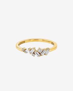 Suzanne Kalan Frenzy Diamond Ring in 18k yellow gold Suzanne Kalan, Ring Making, Baguette Diamonds, How To Make Rings, Fine Jewelry Collection, Baguette Diamond, White Diamonds, Everyday Wardrobe, Eternity Bands