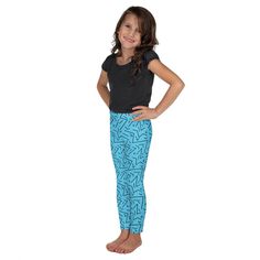 The Gearbunch Aqua Black Line Kids Leggings are just perfect for active kiddos. Bright and colorful, comfortable and versatile, super soft stretchy fabric and snug elastic waistband make them perfect for everyday life, dance and sports.  Be Happy, Be Bright, Be You with Gearbunch. Kids Leggings, Silk Outfit, Legging Outfits, Womens Leggings, Black Line, Leggings Kids, Outfits With Leggings, Stretchy Fabric, Be Happy