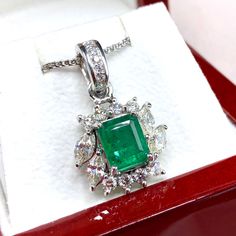 GORGEOUS, SUBSTANTIAL 3.59 TCW, Certified Emerald pendant. UNIQUE DESIGN! ONE OF A KIND THIS MASTERPIECE WAS DESIGNED BY OUR BOUTIQUE AND HANDMADE BY OUR IN-HOUSE GOLDSMITHS. SPARKLING, top green emerald, of a nice size of 2.18 carats, surrounded by 4 large marquise diamonds and 15 round brilliants! Set in 18K solid white gold pendant. Perfect for every occasion! IN CASE OF RETURN FOR US BUYERS. BUYERS MAY SEND THE ITEMS BACK TO OUR US-BASED OFFICE IN SALT LAKE CITY, UTAH Our jewelry are special Gia Certified Marquise Luxury Jewelry, Luxury Gia Certified Marquise Jewelry, Luxury Diamond-shaped Gemstone Jewelry, Aaa Quality Emerald Cut White Gold Jewelry, Gia Certified Marquise Yellow Gold Jewelry, Emerald Cut Fine Jewelry, Gia Certified Marquise White Gold Jewelry, Luxury Emerald Cut Aaa Quality Jewelry, Hallmarked Marquise White Gold Jewelry