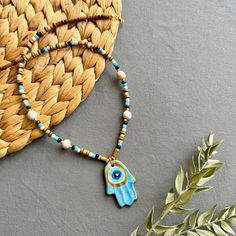 🌟 Designed for those who like to be original and looking for unique jewelry  ✅ Each piece is hand-shaped and drawn by us, making it wonderfully unique--so, expect a bit of delightful variation from the pictures 🍀 Because of their handmade charm, every ceramic piece is entirely one-of-a-kind. These high-quality creations are made to last, just like the memories you'll create with them!  🎁 It is suitable for every day , it can also be purchased as a perfect gift for special days like Valentine's Day, Mother's Day, Christmas or Birthday gift 🧿 Turkish evil eye  The evil eye symbolizes protection from bad energy and envy in Turkish and Middle Eastern culture The evil eye bead is believed to bring good vibes and good luck, we hope it will give you the same feeling! 📦 Packing :  All necklac Symbolic Round Beads Necklaces As Gift, Symbolic Round Beads Necklaces For Gifts, Artisan Beaded Necklaces As Gift With Unique Variations, Hand-strung Pendant Jewelry As A Gift, Symbolic Beaded Necklaces For Gifts, Symbolic Beaded Necklace For Gift, Spiritual Handmade Necklaces For Gifts, Spiritual Handmade Necklace For Gift, Spiritual Handmade Necklace For Gifts