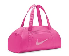 Nike Gym Club Women's Duffle Bag Arrive ready to hit your goals with this grab-n-go essential: Nike Gym Club Duffle Bag. Featuring a 24L capacity, which is enough room to hold Shoe s, clothes or other necessities. There'e a separate front pocket for keys and your phone. Synthetic material Double zip closure Removable shoulder strap Zip front pocket Carry handles Nike Gym Bag With Zipper Closure, Nike Bags For Outdoor Activities, Nike Functional Gym Bag For Sports, Sporty Pink Bag For Sports, Nike Sporty Bags For Outdoor Activities, Nike Sporty Shoulder Bag For Daily Use, Nike Functional Bags For Outdoor Activities, Nike Sporty Pink Bag, Sporty Nike Shoulder Bag For Daily Use