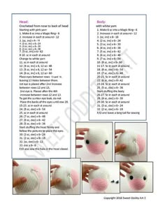 instructions to crochet an amishen sheep