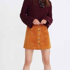 Madewell Tan Brown Velveteen A-Line Mini Skirt: Button-Front Edition Womens Size 2 Nwot Excellent Condition Questions? Leave A Comment Below! Casual Spring Skirt With Button Cuffs, Casual Skirt With Button Cuffs For Spring, Chic Skirt With Button Zip Fly For Fall, Chic Fall Skirt With Button Zip Fly, Fall Skirt With Button Closure, Trendy Brown Mini Skirt With Buttons, Fitted Skirt With Snap Buttons For Fall, Brown Buttoned Casual Mini Skirt, Trendy Buttoned Mini Skirt For Winter