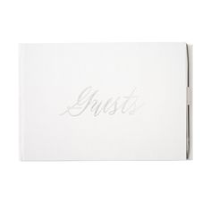 a white box with the word guts written in cursive writing on it's side