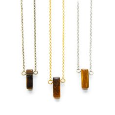 Dainty Tiger's Eye Rectangle Necklace Minimalist Necklace With Rectangular Gemstone, Minimalist Handmade Necklace With Rectangular Pendant, Minimalist Necklace With Rectangular Stone As Gift, Minimalist Necklace With Rectangular Stone For Gift, Minimalist Rectangular Stone Necklace For Gift, Elegant Rectangular Necklace For Everyday Use, Minimalist Brown Necklace For Everyday, Minimalist Brown Necklace For Gifts, Rectangular Brown Jewelry As A Gift