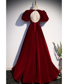 Get 10% off now! Buy elegant long velvet evening dress with bubble sleeves at cheap price online. Free stable shipping and pro custom service since 2009. Extra Dresses, Prom Dress Burgundy, Prom Outfit, Velvet Evening Dress, Making Clothes, Floor Length Prom Dresses, Evening Dress Floor Length, Evening Dresses With Sleeves, Action Movie