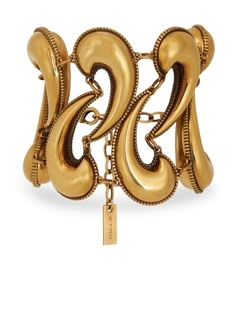 Find ETRO Pailey Wide Cuff Bracelet on Editorialist. gold-tone polished finish logo charm engraved detail adjustable-length chain lobster claw fastening Gold Statement Bracelet, Gold Jewelry Stack, Chain Stack, Bold Gold Jewelry, Dope Jewelry Accessories, Dad Shorts, Stack Bracelet, Wide Cuff Bracelets, Mob Wife