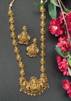 Antique Gold finished mid length peacock goddess Lakshmi Haram/ Bridal Jewelry / Diamond Haram / Temple jewelry/ gold finished haar Lakshmi Haar Gold, Gold Temple Necklace With Peacock Design, Gold Temple Necklace With Peacock Design For Wedding, Diwali Temple Necklace With Peacock Design For Puja, Diwali Puja Temple Necklace With Peacock Design, Antique Gold Temple Necklace For Wedding, 1 Tola Gold Set Designs, Gold Haram Designs Indian, 50grams Gold Haram