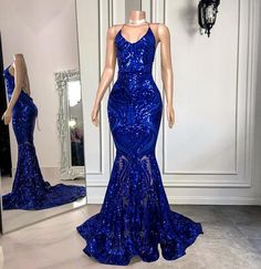 Royal Blue Satin Dress Formal, Dodger Blue Prom Dress, Royal Blue Prom Dress Brown Hair, Mermaid Trumpet Prom Dress, Royal Blue Prom Dresses 2023, Royal Blue Prom Dresses Black Women, Blue Prom Looks, Royal Blue Prom Shoes, Royal Blue Gowns Elegant