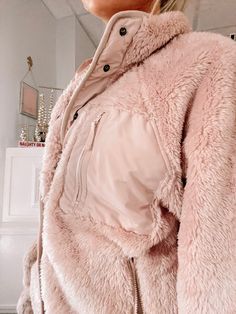 Felice Blush Pink Jacket | Sassy Shortcake | sassyshortcake.com Pink Outerwear With Pockets For Loungewear, Cozy Pink Outerwear With Faux Fur Lining, Cozy Pink Outerwear With Pockets, Sassy Shortcake, Valentine's Gifts, Pink Jacket, Snap Button, Blush Pink, Fur Coat