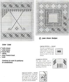 the instructions for this cross stitch pattern