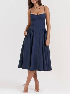 Elevate your elegance with our V-Neck Strapless Midi Dress! Here's why you'll adore it:Stunning Silhouette: The V-neck design and fitted bodice create a flattering, sophisticated silhouette that's perfect for any special occasion.Strapless Chic: With its strapless design, it exudes a touch of allure and charm, making y Vacation Dresses Casual, Stylish Midi Dress, Navy Blue Midi Dress, Strapless Midi Dress, Fancy Dinner, Vacation Dresses, Bustier Top, Mongolia, Spaghetti Strap Dresses