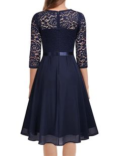 Women's Party Dress Lace Dress Homecoming Dress Midi Dress Black Wine Navy Blue Half Sleeve Pure Color Lace Spring Fall Winter V Neck Fashion Wedding Guest Birthday Vacation Fashion Wedding Guest, Party Dress Lace, Birthday Vacation, Dress Homecoming, Midi Dress Black, Black Friday Promotions, Fashion Wedding, Dress Midi, Homecoming Dress