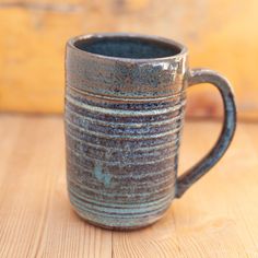 this handmade ceramic is made from a rich brown clay and layers several glazes to give a dynamic, funky look to the ridges of the mug. it is 4.75" tall and 3.75" wide, holding 14oz Funky Mug, Pottery Form, Brown Clay, Pottery Mugs, Handmade Pottery, Handmade Ceramic, Handmade Ceramics, Halloween Shopping, Portland