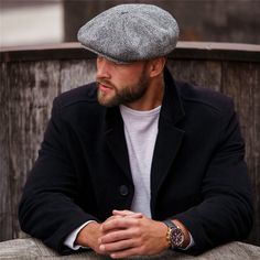 Cap style: PeakyDetails: sewn down shape memory visor, crown'sdiameter ca. 25cmLining: cottonSweatband:cottonFabric: Harris Tweed (100% wool) Fiddler Cap, Paul Rudolph, Peaky Blinders Series, John Douglas, Safari Hat, Black Herringbone, Trilby Hat, Wool Overcoat, Vintage Biker