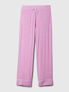 Modal Pajama Pants | Gap Comfortable Soft Touch Sleepwear For Loungewear, Comfortable Pink Loungewear Pants, Comfortable Pink Pants For Loungewear, Pink Relaxed Fit Cozy Pants, Cozy Relaxed Fit Pink Pants, Relaxed Fit Cozy Pink Pants, Comfortable Pink Lounging Pants, Comfy Pink Bottoms For Loungewear, Soft Sleepwear Long Pants For Relaxation