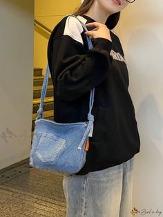 Bird in Bag - Casual Women's Square Shoulder Bag Square Shoulder Bag, Jeans Bag, Bag Bag, Bird In Bag, Kids Beachwear, Square Bag, Baby Bag, Casual Bags, Fashion Online Shop