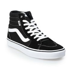 Nwt Vans Off The Wall Sk8-Hi Black And White High Top. Size 6. Brand New Never Worn. Black Platform Vans, Mens High Top Shoes, Camo Shoes, White High Tops, Black Vans, Mens High Tops, Black High Tops, Black Leather Shoes, Vans High Top Sneaker