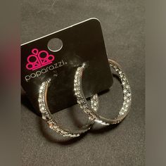 Nwt Inside Out Rhinestone Hoop Earrings From Paparazzi, Style Name Is “Glitzy By Association” Bin 2, Cross Posted Dazzling Cubic Zirconia Hoop Earrings With Rhinestones, Small Hoop Earrings With Rhinestones In Cubic Zirconia, Glamorous Crystal Rhinestone Hoop Earrings, Glamorous Rhinestone Crystal Hoop Earrings, Metal Hoop Crystal Earrings With Rhinestones, Hoop Crystal Earrings With Rhinestones, Crystal Hoop Earrings For Anniversary, Silver Hoop Jewelry For Parties, Elegant Rhinestone Hoop Crystal Earrings