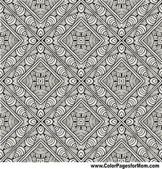 an intricate black and white pattern