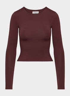 CONTOUR CREW LONGSLEEVE | Aritzia Stretch Crew Neck Long Sleeve Top Athleisure, Athleisure Stretch Long Sleeve Crew Neck Top, Stretch Long Sleeve Crew Neck Top For Athleisure, Sleek Long Sleeve Top With Thumbholes, Sleek Long Sleeve Tops For Fall, Second-skin Crew Neck Tops With Thumbholes, Fitted Long Sleeve Top With Thumbholes Crew Neck, Long Sleeve Tops With Thumbholes, Long Sleeve Tops With Thumbholes And Minimal Stretch