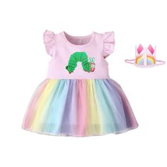 One Crown Included, Please Leave A Note If You Want The Half One Crown Or 2. Thanks Size 9-12 Months Chest 10" Length 16" Size 12-18 Months Chest 10.5" Length 17" Questions? Leave A Comment Below! Multicolor Cotton Dress For Easter, Multicolor Sweet Tutu Dress For Summer, Sweet Multicolor Tutu Dress For Summer, Multicolor Playtime Dress For Easter, Fun Summer Tutu Dress For Birthday, Whimsical Multicolor Tutu Dress For Spring, Fun Multicolor Summer Tutu Dress, Cute Pink Dress For Role Play, Pink Casual Birthday Dress