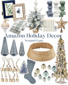 an assortment of holiday decorations and accessories