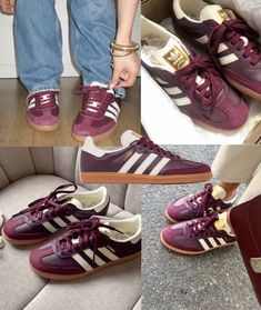 Adidas maroon sambas dark red Family Wealth, Samba Adidas, Maroon Shoes, Shoe Wishlist, Funky Shoes, Adidas Vintage, Shoe Inspo, Aesthetic Shoes, Swag Shoes