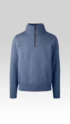 The Rosseau 1/4 Zip Sweater is knit with seasonally appropriate Merino Wool for its breathability and soft hand feel. It has a 1/4 zip collar and rib-knit cuffs and hem. 1/4 Zip Sweater, Zip Collar, Soft Hands, Zip Sweater, Soft Hand, Knit Cuff, Feel It, 1/4 Zip, Colorful Sweaters