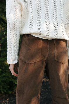 These bottoms run true to size, with a baggier fit. Model is wearing size small pinned. small: 2-4 medium: 6-8 Large: 8-10 Barrel Pants, Cords Pants, Pants Brown, Small Pin, Baggy Fits, Barrel, Pants, How To Wear, Clothes