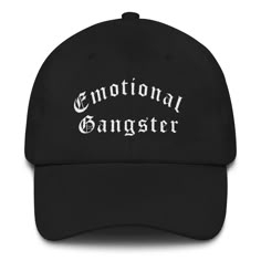 Emotional Gangster Dad hat Adjustable Trucker Hat With Curved Bill For Streetwear, Summer Streetwear Dad Hat With Curved Visor, Streetwear Adjustable Baseball Cap With Curved Bill, Streetwear Baseball Cap With Adjustable Curved Bill, Adjustable Streetwear Baseball Cap With Curved Bill, Adjustable Six-panel Dad Hat With Letter Print, Adjustable Fit Baseball Cap For Streetwear, Adjustable Fit Curved Bill Baseball Cap For Streetwear, Summer Streetwear Dad Hat With Curved Bill