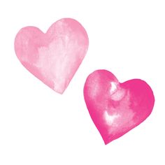 An image showing the watercolor light and dark pink hearts included in the Valentine's Day Heart wall decal set from Tempaper. Wallpaper Application, Heart Wall Decal, Medical Wallpaper, Stick Design, Valentines Day Clipart, Cupids Arrow, Heart Illustration, Valentine's Day Greeting Cards, Watercolor Heart