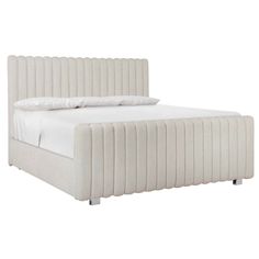 Silhouette Channeled Panel Bed-Furniture - Bedroom-High Fashion Home Bernhardt Bed, Beautiful Bed Designs, Simple Bed Designs, King Upholstered Bed, Vertical Pattern, Bed Design Modern, Beautiful Bed, Art Deco Decor, Upholstered Panel Bed