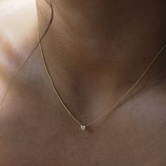 Tiny Initial Heart Necklace Initial Heart Necklace, Tiny Heart Necklace, Dainty Initial Necklace, Custom Initial Necklace, Heart Charm Necklace, Heart Shaped Pendant, Dainty Gold Necklace, Jewelry Studio, Minimal Jewelry