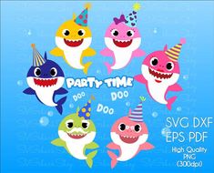 shark svg baby clipart party birthday pdf sea dxf 1st complete 2nd vector stencil eps etsy cake theme