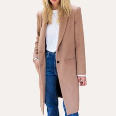 If you don't have a Camel Coat as a wardrobe staple yet, this is the one to get. This jacket style and color combo has been an obsession of mine. It elevates every fucking look you're wearing period. Fully Lined Dry Clean Made in NYC SIZING GUIDE SIZE 00 -Center Back 28 1/2”, Cross Shoulder 14 3/4”, Bust 35”SIZE 0 -Center Back 28 3/4”, Cross Shoulder 15”, Bust 36”SIZE 2 -Center Back 29”, Cross Shoulder 15 1/4”, Bust 37”SIZE 4 -Center Back 29 1/4”, Cross Shoulder 15 1/2, Bust 38”SIZE 6 -Center Ba Tailored Coat, Winter 23, Camel Coat, Color Combo, Womens Fashion Trends, Blue Velvet, Jacket Style, Color Combos, Wardrobe Staples