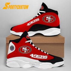 The NFL San Francisco 49Ers Logo Football Team Air Jordan 13 Shoes– our premium Air Jordan 13 that blends iconic style with unparalleled performance. Crafted with top-tier materials, these sneakers offer exceptional comfort, durability, and support. The distinctive design and attention to detail make the NFL San Francisco 49Ers Logo Football Team Air Jordan 13 Shoes a must-have for any sneaker enthusiast. With the NFL San Francisco 49Ers Logo Football Team Air Jordan 13 Shoes, you’re not j Sporty Low-top Sneakers For Sports Events, Low-top Running Shoes With Air Max Cushioning For Sports, Fade-resistant Low-top Basketball Shoes, Sporty Lace-up High-top Sneakers For Sports Events, Lace-up Sneakers With Branded Insole For Sports, Modern Jordan Shoes With Boost Midsole For Sports, Sneakers With Boost Midsole For Sports Events, White-soled Sneakers With Boost Midsole For Sports Events, Fade-resistant Custom Sneakers For Light Sports