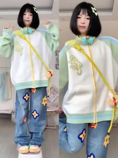 Juminocore Clothes, Juminocore Outfit, Outfits For Japan, Kid Core Outfits, Fashion Design Classes, Kawaii Sweater, Feminine Outfit