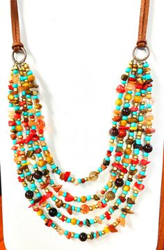 5 Simple Women's Boho Necklace Tips ...ng styles that are now made popular by the large numbers of celebrities wearing them. Their colorful look encapsulates the feminine simple flair sty...f clothing and pair them together not minding if there color match or clash. Putting together contrasting colored patterns is what makes you real Boho #mbasahm.com/6-amazing-sites-check-youre-gift-ideas/ #womens-necklace-boho #gifts Multistrand Necklaces, Corded Necklace, Boho Chic Necklace, Multi Strand Beaded Necklace, Leather Cord Necklace, Necklace Leather, Chic Necklace, Leather Corded Necklace