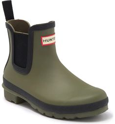 Free shipping on orders over $89. Shop HUNTER HUNTER Original Waterproof Chelsea Rain Boot at Nordstromrack.com. Impervious to wind and rain, this Chelsea-cut version of Hunter's Original rubber boot is a style-savvy companion on drizzly days. Waterproof Rain Boots For Winter, Winter Season Waterproof Rain Boots, Weatherproof Boots For Outdoor And Rainy Season, Green Weatherproof Rain Boots For Fall, Waterproof Green Boots For Rainy Season, Waterproof Ankle Rain Boots For Fall, Green Waterproof Boots For Rainy Season, Fall Ankle Rain Boots For Rainy Weather, Fall Ankle Rain Boots