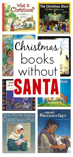 christmas books about santa with text overlay