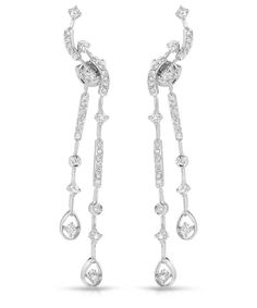 Glamour Collection 1.00 ctw Diamond 14k White Gold Elegant Dangle Earrings View 1 Elegant Vvs Clarity Diamond Dangle Earrings, Classic Dangle Diamond Earrings For Evening, Fine Jewelry Long Drop Diamond Earrings For Formal Events, Formal Long Drop Diamond Earrings In Fine Jewelry Style, Formal Long Drop Diamond White Diamond Earrings, Formal Long Drop Diamond Earrings Fine Jewelry, Classic Evening Dangle Diamond Earrings, Brilliant Cut Long Drop Earrings For Formal Occasions, Brilliant Cut Long Drop Earrings For Formal Events