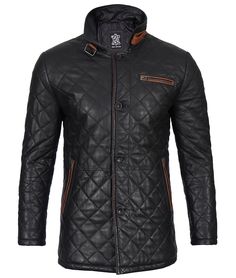 Long Leather Jacket For Men
This men's black quilted leather jacket is an essential piece of fashion. High-quality lambskin leather helps you stay safe and warm in tough situations and simultaneously gives a comfy feel. It has a fully quilted body that makes it elegant and attractive. Other features include buckle and strap closure, front zipper + buttons closure for proper fit, three outside and two inside pockets gives freedom to keep all essentials safe without any hesitations. This cool and Black Leather Jacket With Ribbed Collar, Black Outerwear With Ribbed Collar For Fall, Classic Black Outerwear With Ribbed Collar, Black Leather Jacket With Ribbed Collar For Winter, Black Leather Outerwear With Padded Collar, Black Outerwear With Ribbed Collar For Winter, Black Quilted Leather Jacket For Winter, Winter Black Outerwear With Contrast Collar, Fall Black Quilted Jacket With Padded Collar