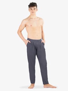 Mens Pleated Lounge Pants - Pants & Leggings | Ballet Rosa Homme LYCUS | DiscountDance.com Versatile Tapered Leg Harem Pants For Loungewear, Loungewear Yoga Pants With Pockets, Yoga Pants With Pockets For Loungewear, Long Yoga Pants With Pockets For Loungewear, Athleisure Pants With Comfort Waistband For Relaxation, Lounging Pants With Ribbed Waistband And Tapered Leg, Tapered Leg Pants With Ribbed Waistband For Lounging, Tapered Lounge Pants With Ribbed Waistband, Full-length 4-way Stretch Sweatpants For Loungewear