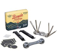 the bicycle tool kit contains several tools