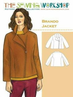 a woman's jacket and pants sewing pattern for the sewing workshop, featuring an image of