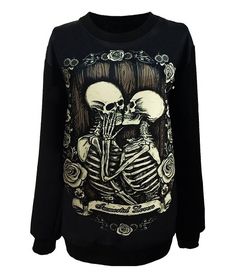 ❤️ Mermaid Sweatshirt, Casual Goth, Skull Clothing, Gothic Clothes, Gothic Clothing, Skull Fashion, Cooler Look, Gothic Outfits