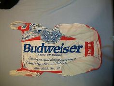 an old budweiser beer bottle wrapped in plastic