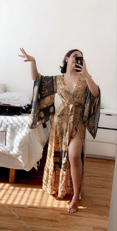 hippy inspo inatagram inspiration snapchat spiritual photoshoot fashion robe morning natural selfie room decor Hippie Festival Robe With Kimono Sleeves, Hippie Long Sleeve Festival Robe, Bohemian Black Long Robe, Bohemian V-neck Robe For Festivals, Spiritual Photoshoot, Natural Selfie, Selfie Room, Festive Bohemian Floor-length Kimono, Boho Fits